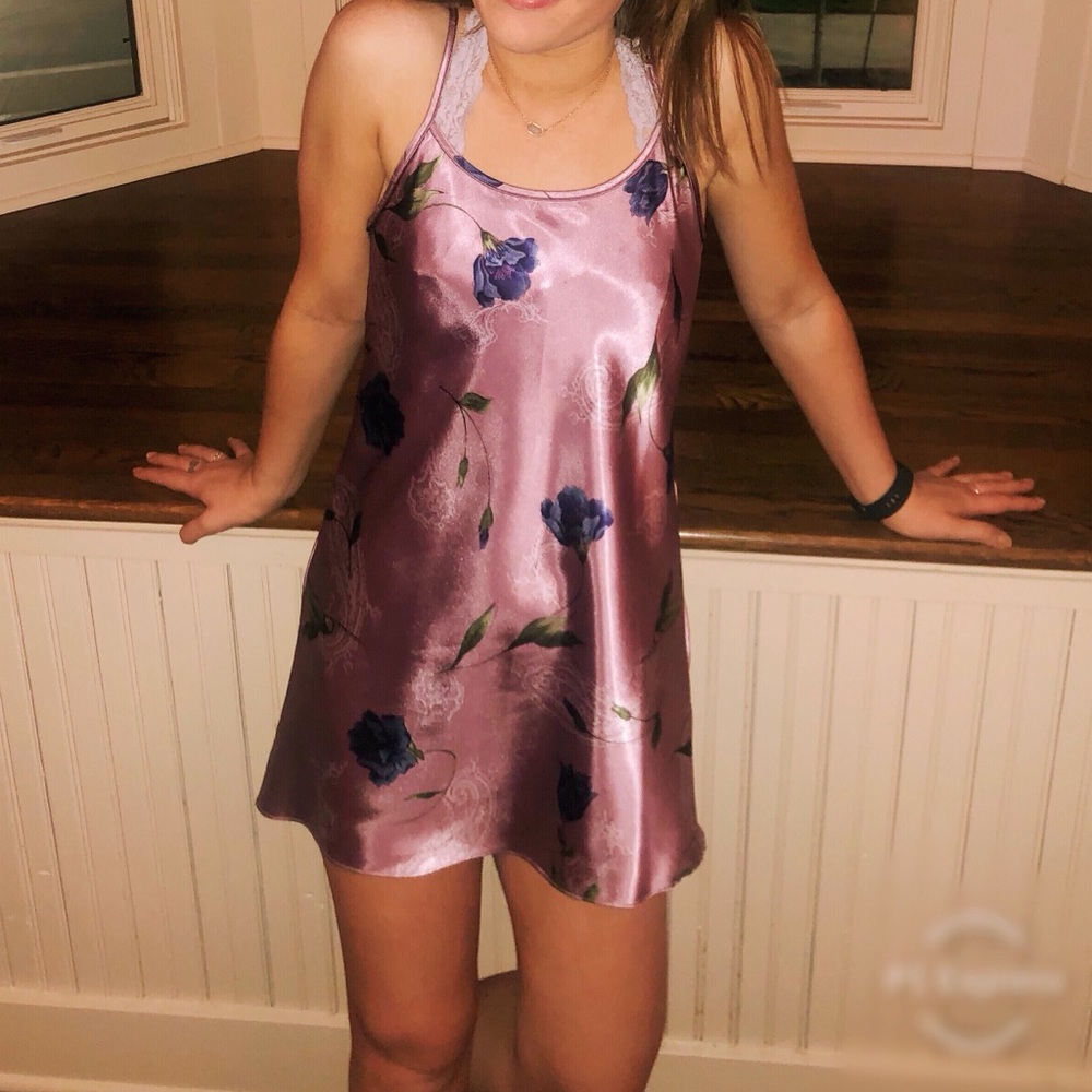 Valerie Stevens Purple Floral slip